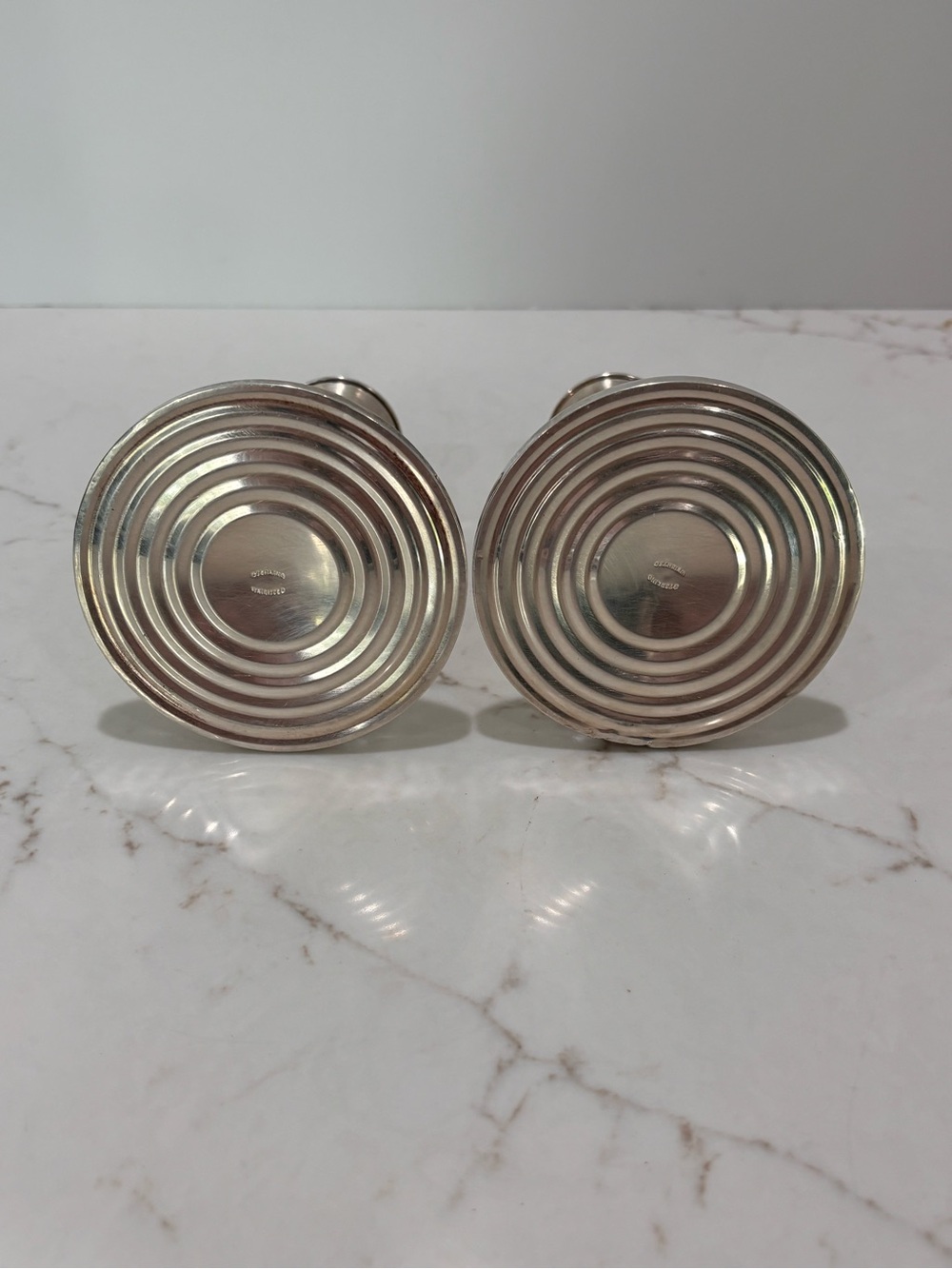 Vintage Pair Sterling Silver Weighted Candlesticks MCM - Picture 3 of 7